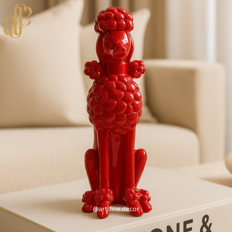 Modern Poodle Figurines – Bold, Chic & Decorative