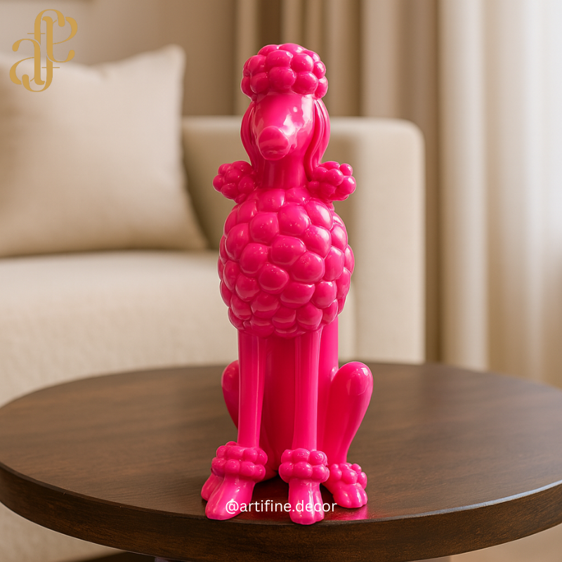 Modern Poodle Figurines – Bold, Chic & Decorative