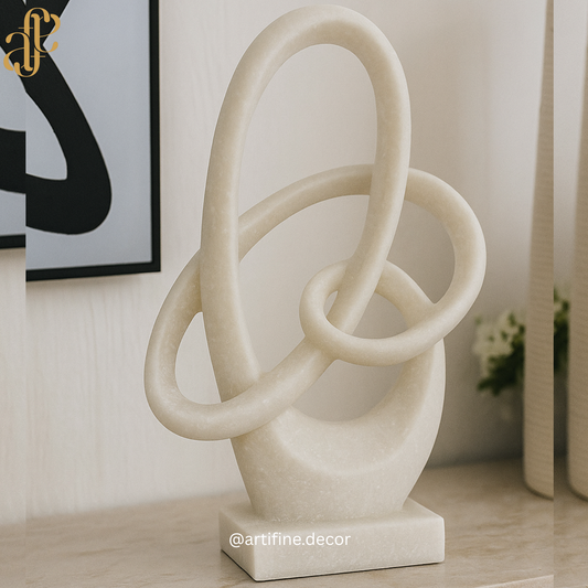 Modern Interlinked Loop Sculpture Set