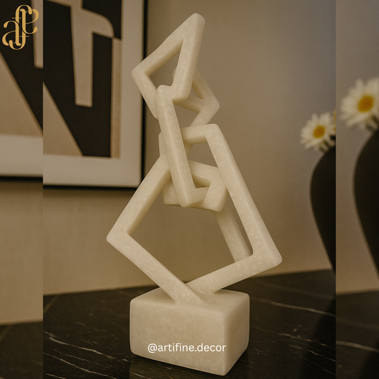 Modern Abstract Chain-Link Sculpture