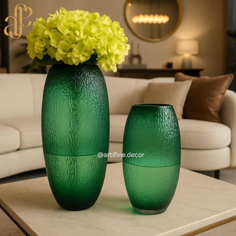 Textured Glass Vase Collection