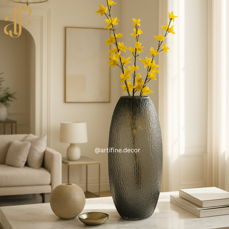 Textured Glass Vase Collection
