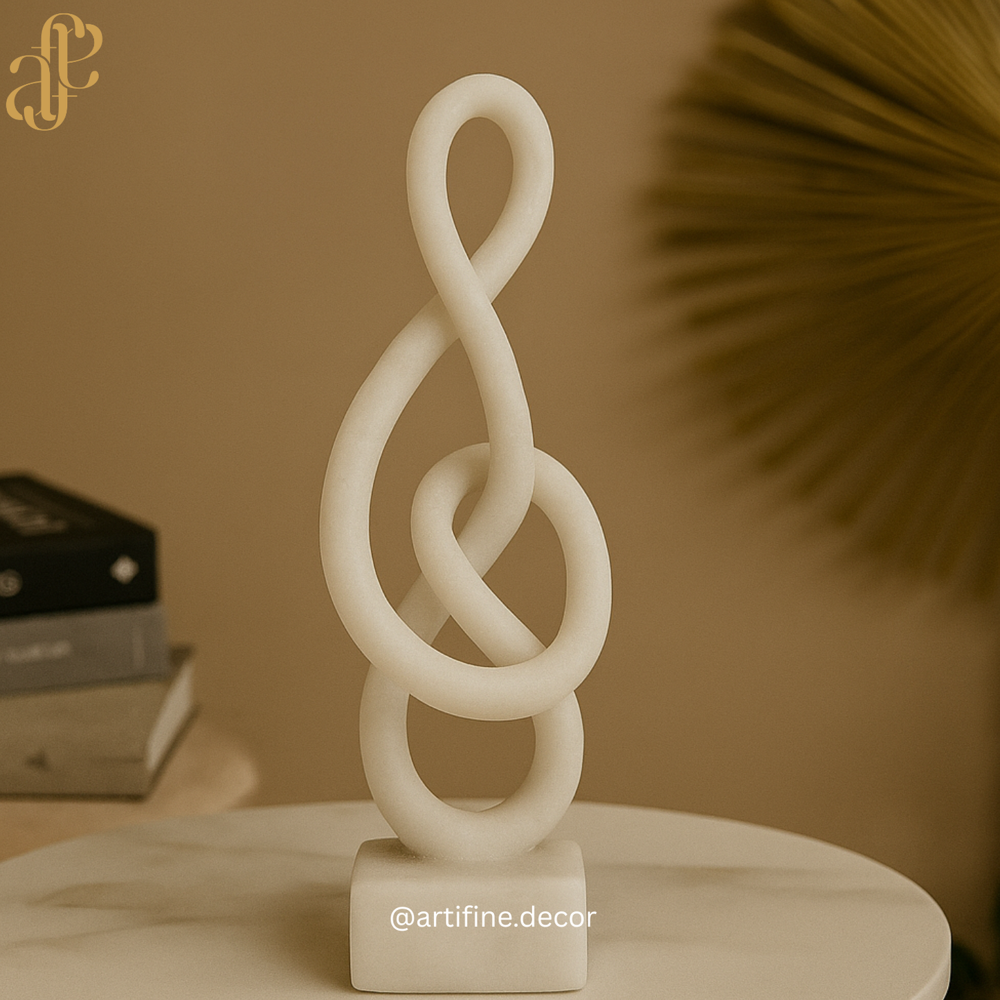 Infinity Knot Sculpture – Modern Minimal Art