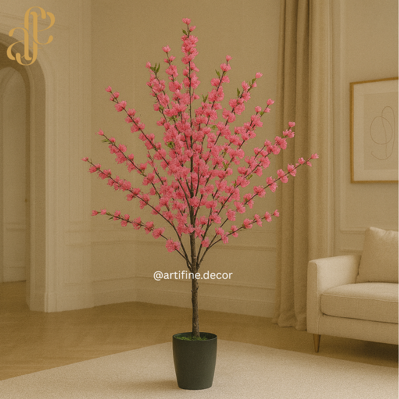 Luxury Artificial Cherry Blossom Tree – Real-Touch Floral Tree (1.3m & 1.7m)