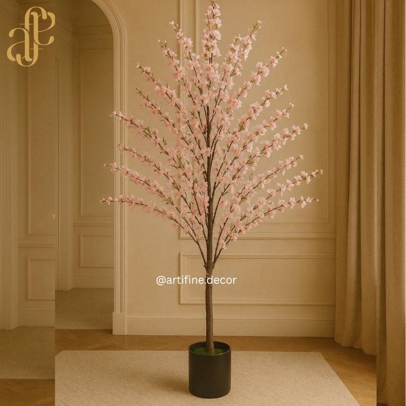 Luxury Artificial Cherry Blossom Tree – Real-Touch Floral Tree (1.3m & 1.7m)
