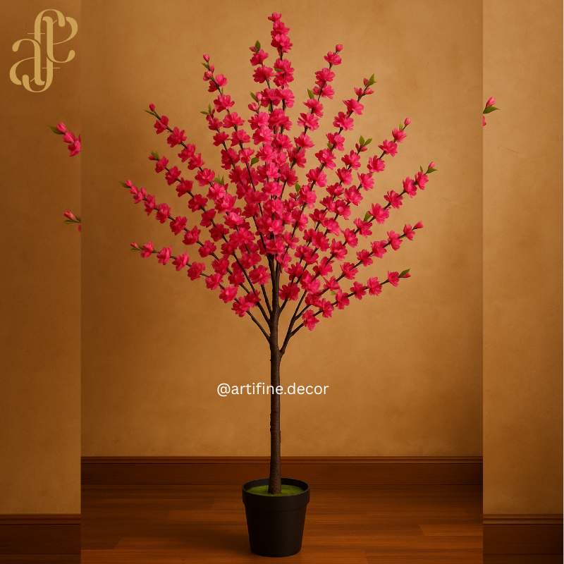 Luxury Artificial Cherry Blossom Tree – Real-Touch Floral Tree (1.3m & 1.7m)