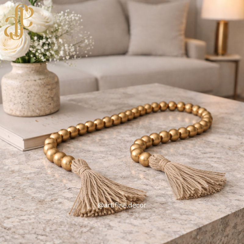 Golden Wooden Rosary