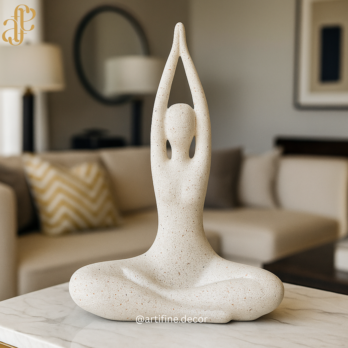 Zen Yoga Pose Minimalist Sculpture