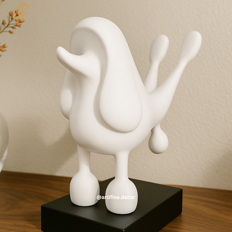 Playful Poodle Sculptures – Black & White