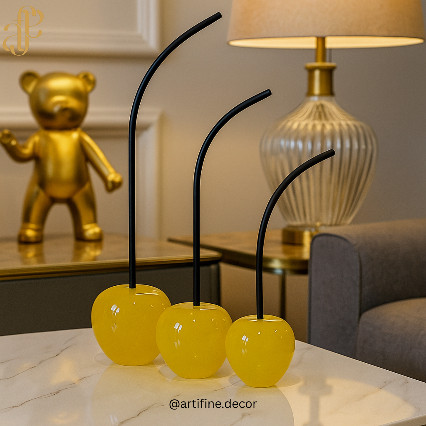 Cherry Sculpture- set of 3