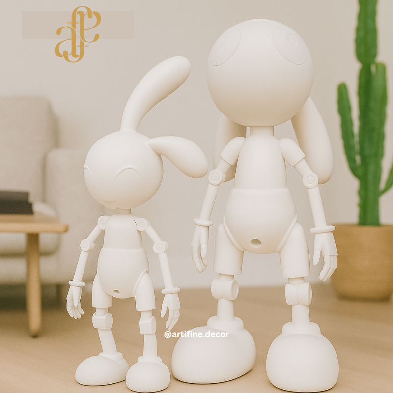 Modern Character Figurine Set – Set of 2
