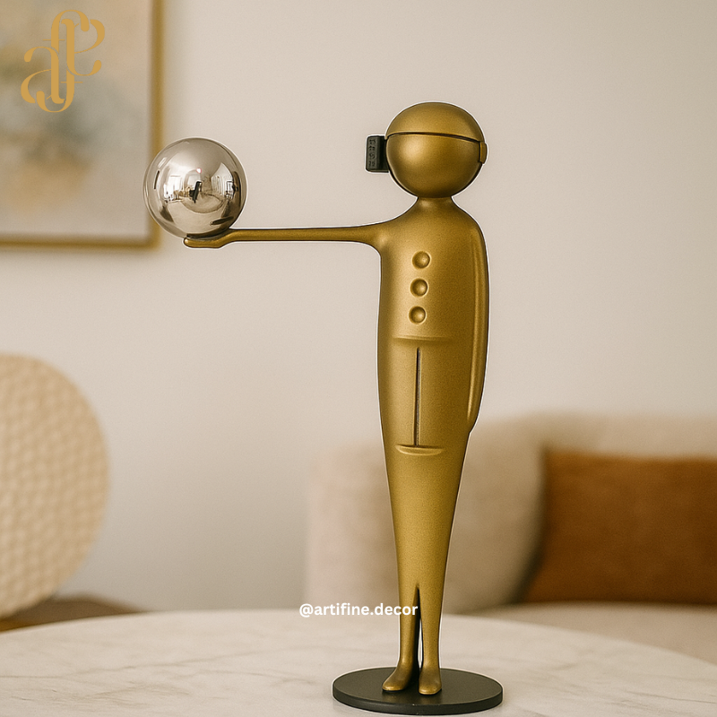 Luxury Bronze & Gold Abstract Metal Sculptures