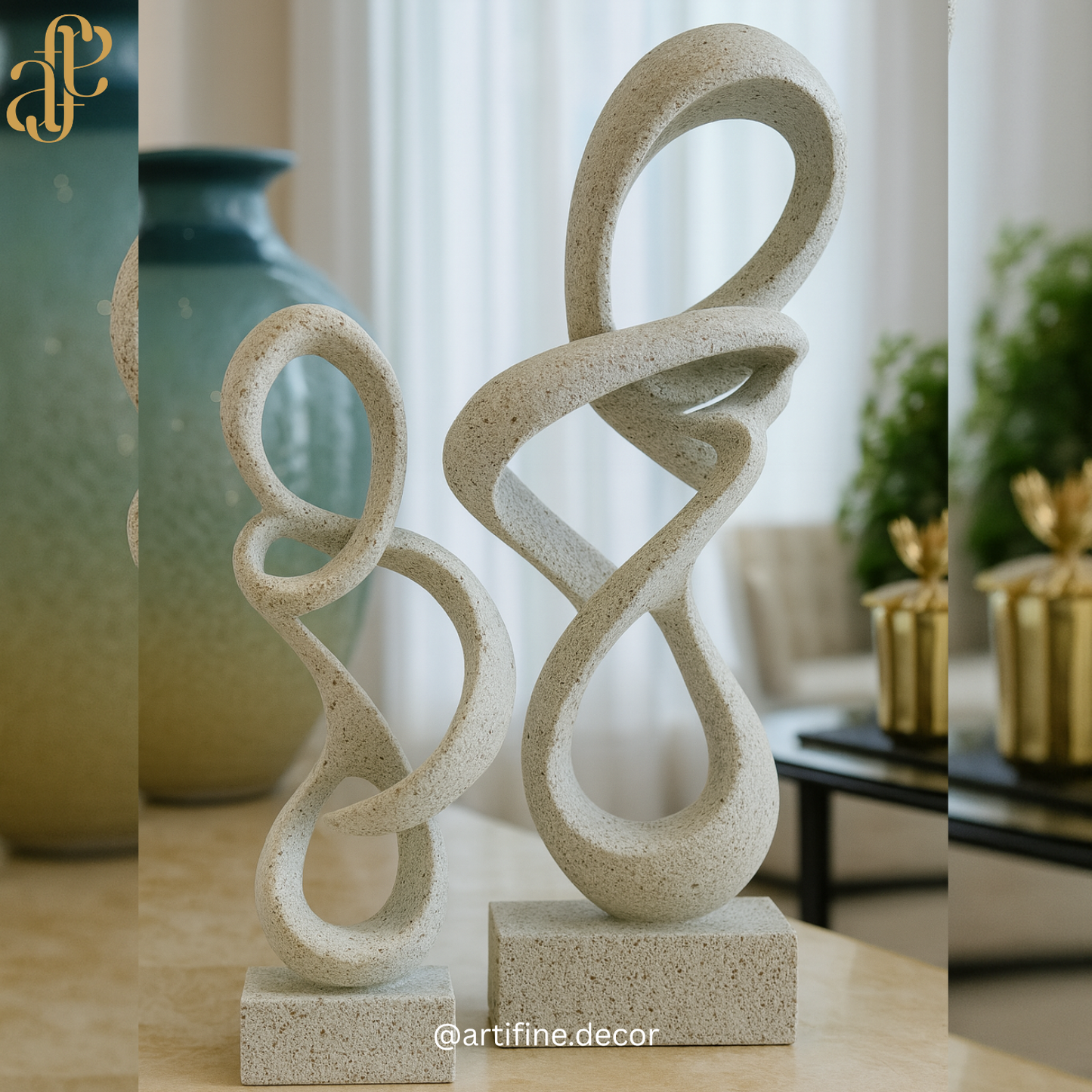 Minimalist Intertwined Art Sculpture