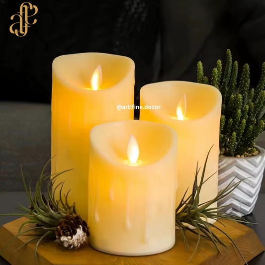 GlowLite LED Candle Set – Set of 3