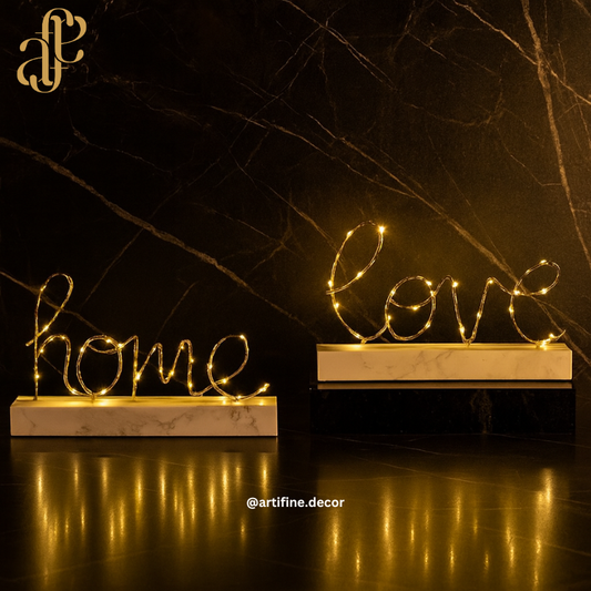 LOVE & HOME LED Word Light Décor – Set of 2