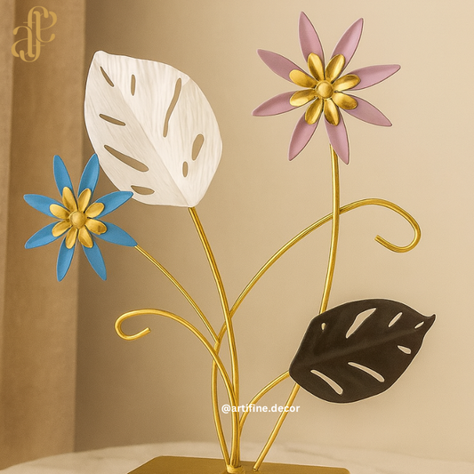 Color Bloom Metal Sculpture