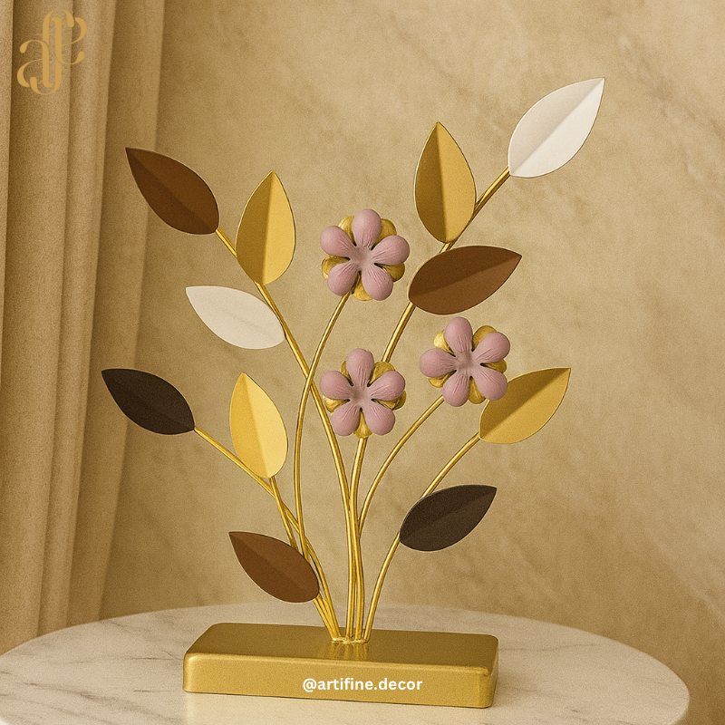 Lavender Bloom Metal Sculpture