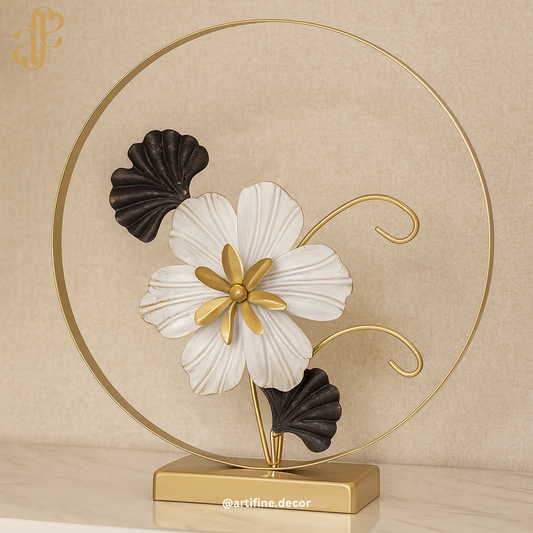 Golden Grace Floral Sculpture