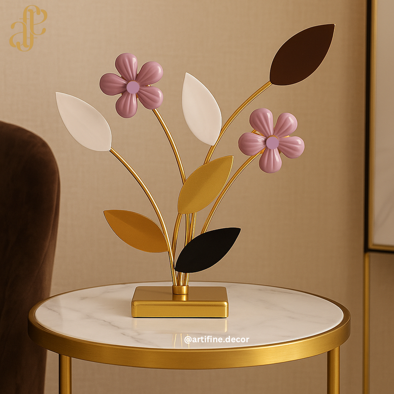 Pastel Blossom Metal Sculpture
