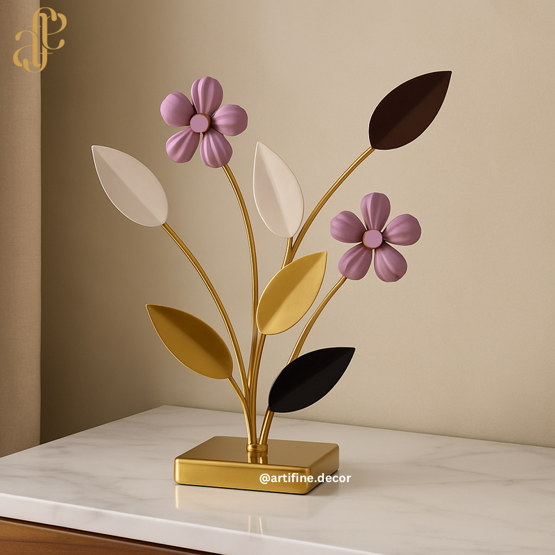 Pastel Blossom Metal Sculpture